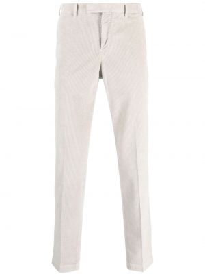 Pantaloni chino di velluto a coste slim fit Pt Torino grigio