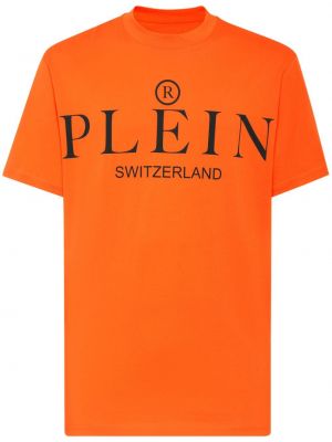 Tričko s potiskem Philipp Plein oranžové