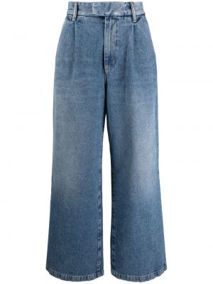 Plisované voľné džínsy Armarium modrá