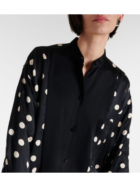 Блуза на точки Stella Mccartney черно