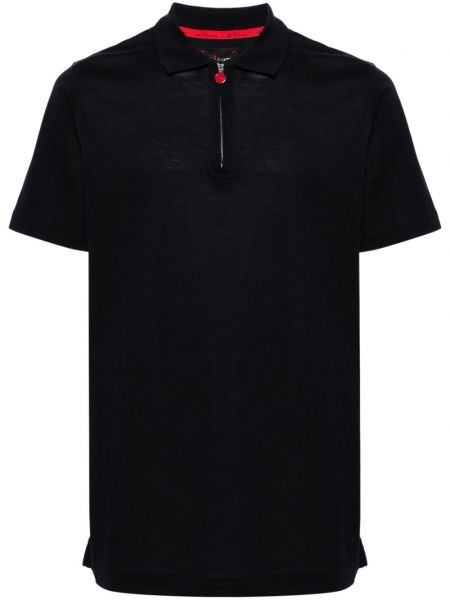 Poloshirt mit reißverschluss Kiton blau