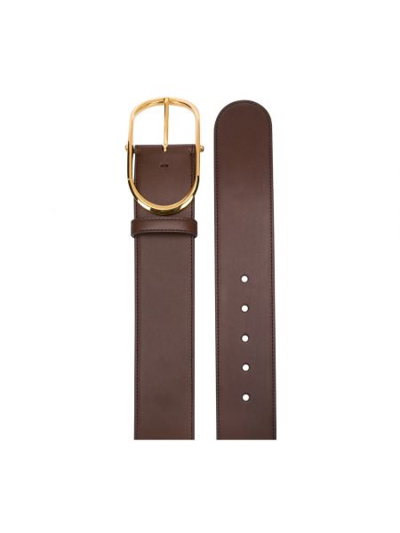 Cinturón de cuero con hebilla Dolce & Gabbana marrón
