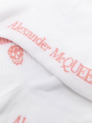 Chaussettes à imprimé Alexander Mcqueen blanc