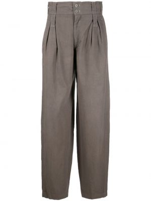 Pantalon taille haute Versace Pre-owned gris