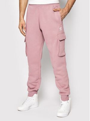 Рожеві штани карго слім Adidas