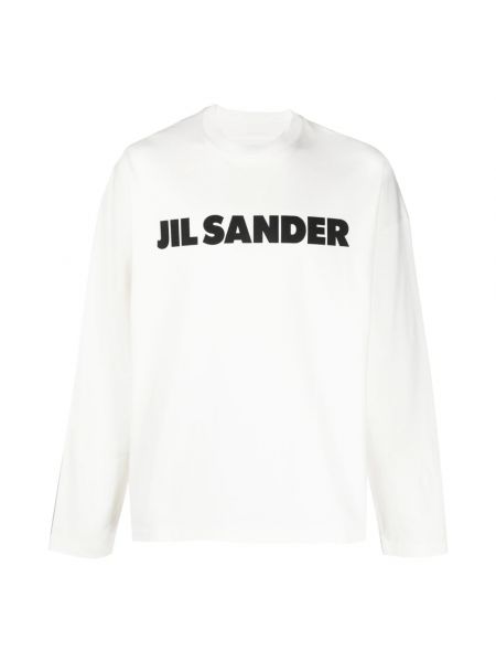 Bluza bawełniana relaxed fit Jil Sander biała
