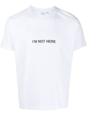 T-shirt avec imprimé slogan à imprimé Aspesi blanc