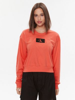 Majica dugih rukava sa dugačkim rukavima Calvin Klein Underwear narančasta
