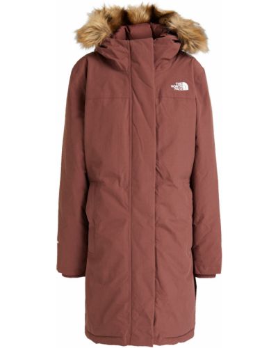Пуховое пальто с мехом с капюшоном The North Face