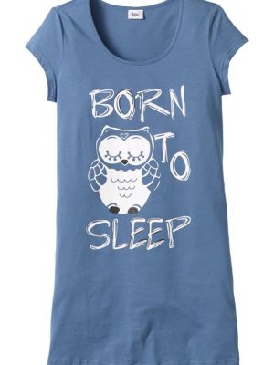 Длинная ночная рубашка Bpc Bonprix Collection синяя