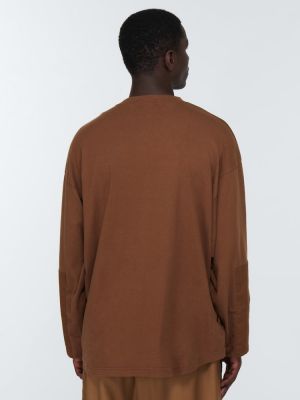 Camicia di cotone in jersey Undercover marrone