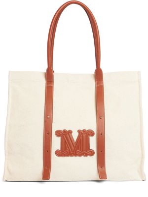 Памучни шопинг чанта Max Mara
