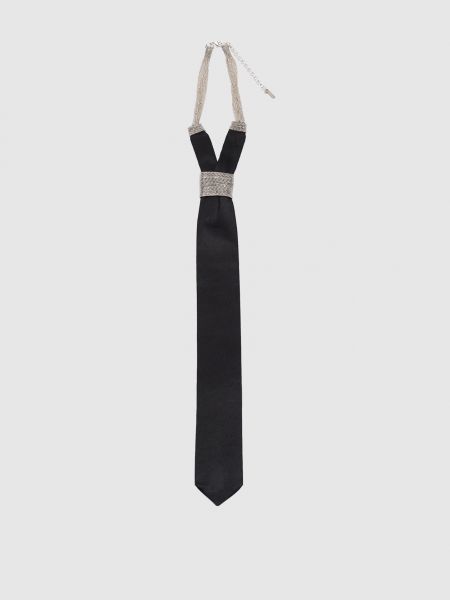 Черный шелковый галстук Peserico