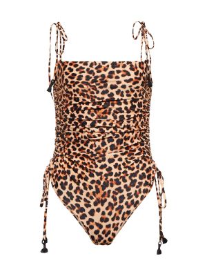 Costum de baie întregi cu imagine cu model leopard Johanna Ortiz