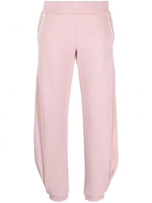 Плисирани спортни панталони Ea7 Emporio Armani розово