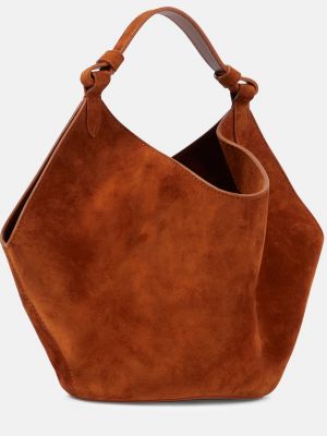 Замшевая сумка Khaite коричневая