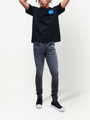 Raštuotas medvilninis marškinėliai Karl Lagerfeld Jeans