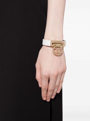 Leder armband Chanel Pre-owned weiß