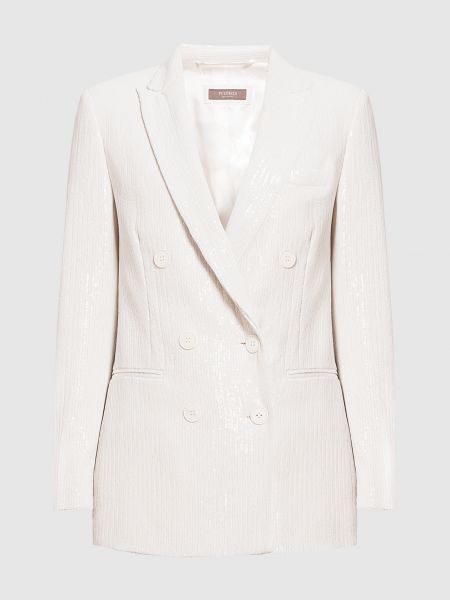 Белый пиджак с пайетками Peserico
