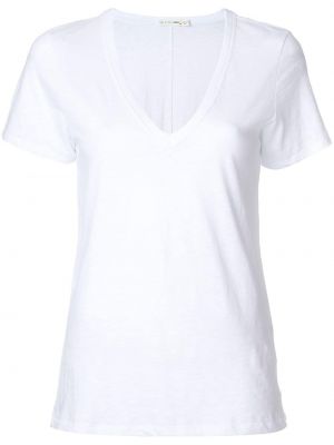 T-shirt con scollo a v Rag & Bone bianco