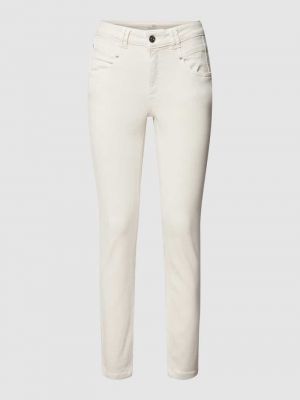 Białe jeansy skinny slim fit z kieszeniami Oui