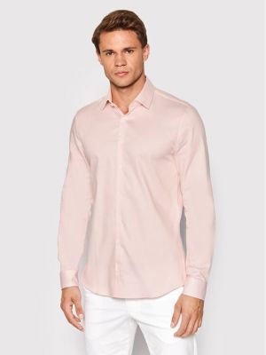 Риза slim Calvin Klein розово