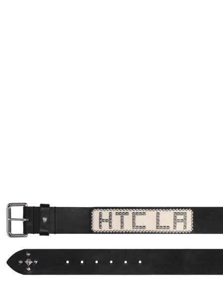 Cinturón de cuero con tachuelas Htc Los Angeles negro