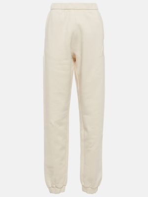 Pantalones de chándal de algodón The Attico beige