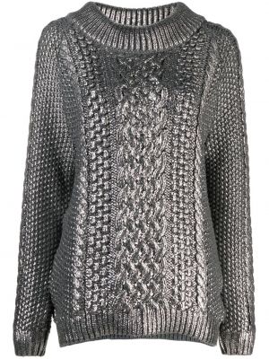 Chunky пуловер Alberta Ferretti сиво