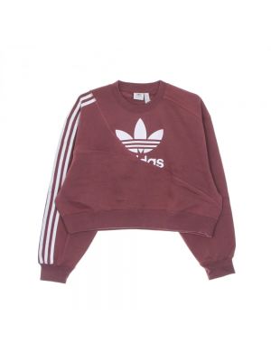 Streetwear sweatshirt mit rundhalsausschnitt Adidas braun
