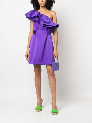 Mini šaty s volány P.a.r.o.s.h. fialové