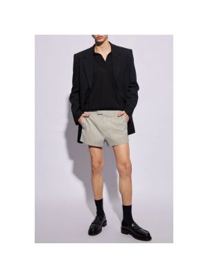 Pantalones cortos de lana Ami Paris gris