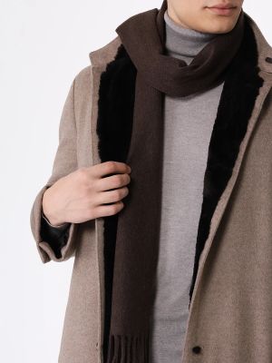 Кашемировый шарф Cesare Gatti коричневый