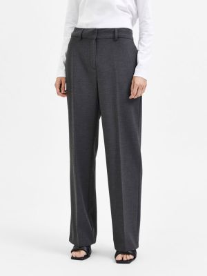 Pantaloni Selected Femme grigio