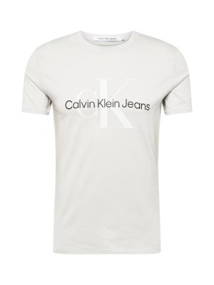 Тениска slim Calvin Klein Jeans сиво