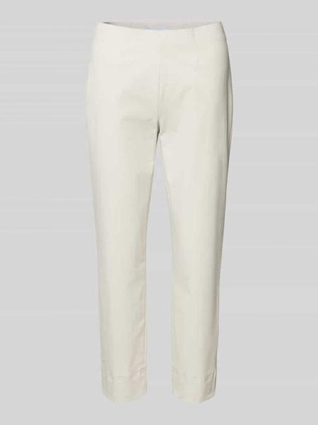 Spodnie slim fit w jednolitym kolorze Raffaello Rossi