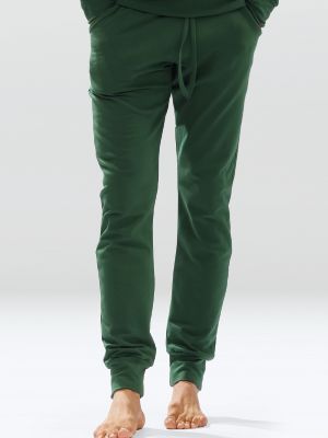 Teplákové nohavice Dkaren zelená