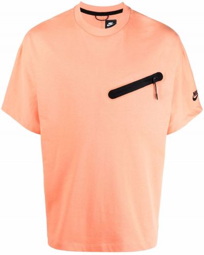 Camiseta con cremallera con capucha Nike naranja