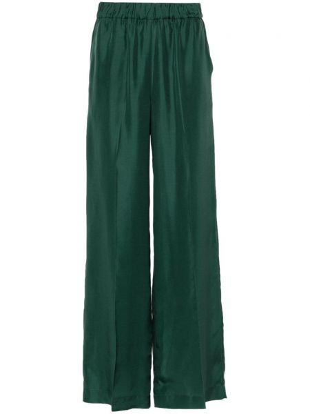 Pantaloni cu picior drept de mătase P.a.r.o.s.h. verde