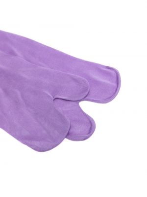 Šilkinės kojinės iki kelių Maison Margiela violetinė