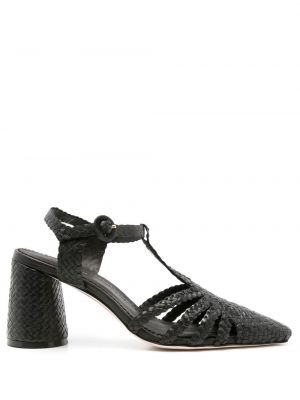 Sandales en cuir tressées Sarah Chofakian noir