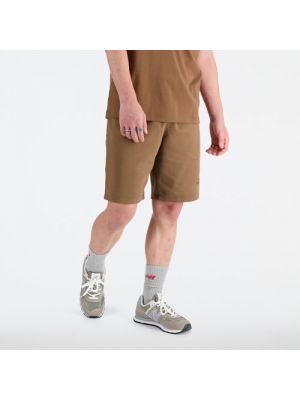 Fleece shorts aus baumwoll New Balance braun