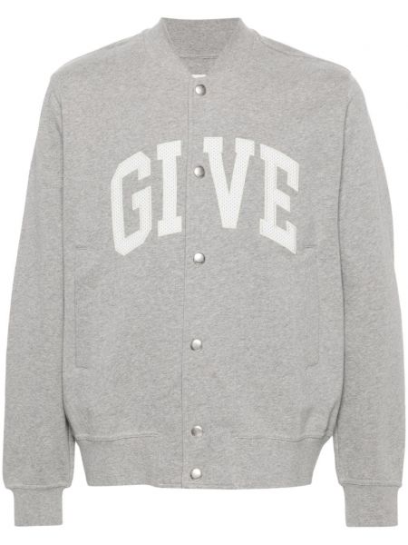 Bavlnená dlhá bunda Givenchy sivá