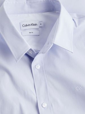 Slim fit priliehavá košeľa Calvin Klein modrá