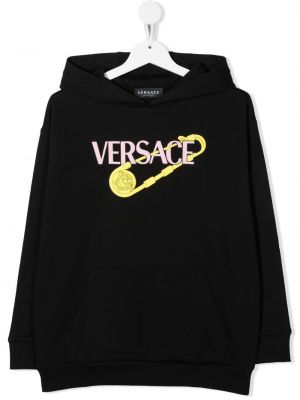 Hoodie för tjejer Versace Kids svart