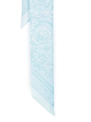 Cravate en soie Versace bleu