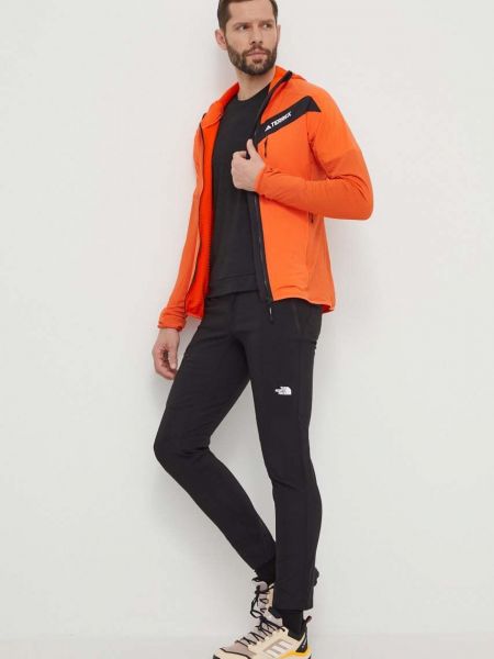 Pulover s kapuco Adidas Terrex oranžna