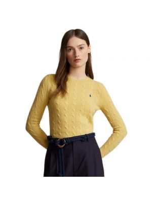 Sweter z długim rękawem Ralph Lauren żółty