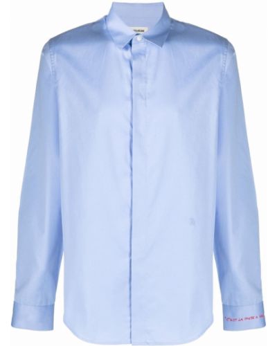 Camisa con bordado con botones Zadig&voltaire azul