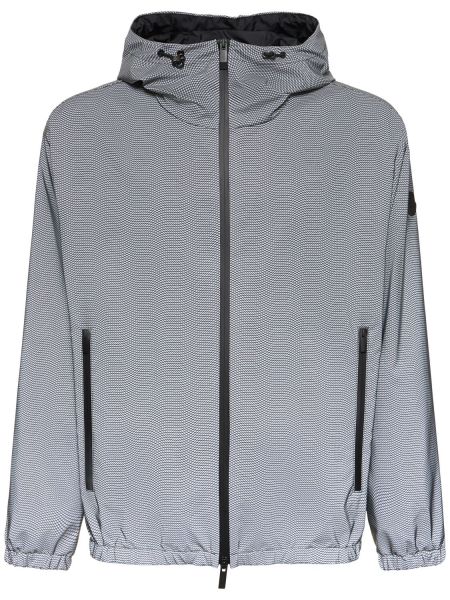Giacca con stampa in mesh Moncler grigio